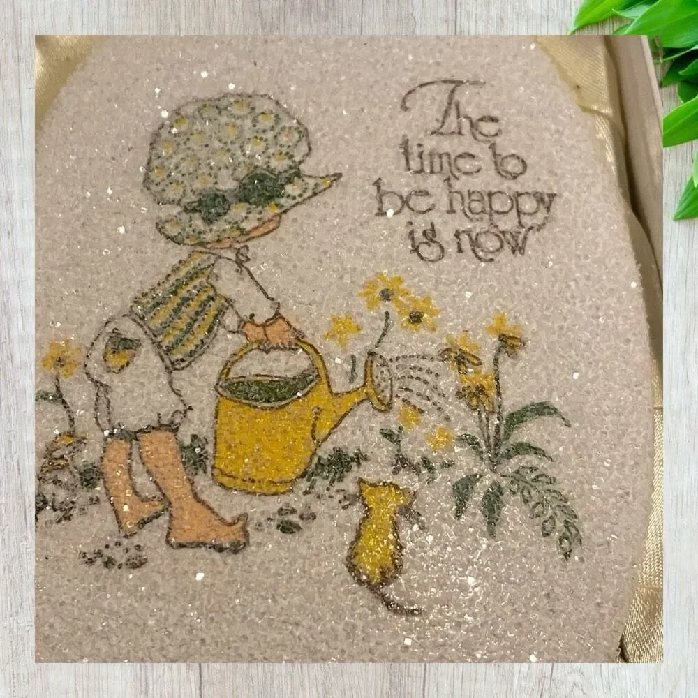 Vintage Sugar Frosted Holly Hobby Handmade